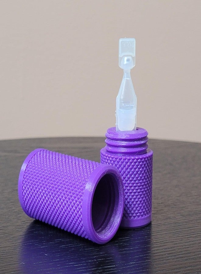 Znet3D Eye Drop Vial Holder & Pocket Carry Case - Holds One (1) Single-Use Eye Drop Vial - Great for carring in Pocket, Purse/Clutch, School Bag - Znet3D (Purple) - Image 3